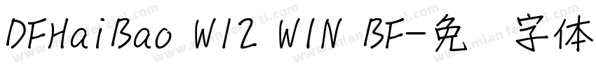 DFHaiBao W12 WIN BF字体转换